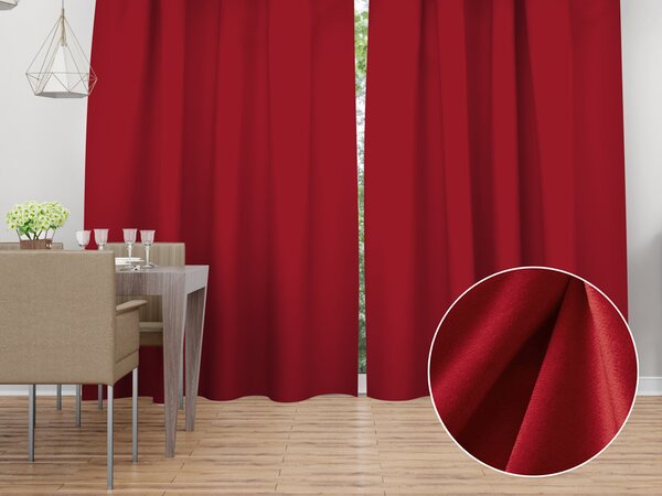 Biante Zamatový záves Velvet Prémium SVP-038 Sýto červený - šírka 135 cm 135x200 cm