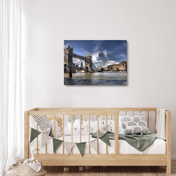 Sklenený obraz - Tower Bridge v Londýne (70x50 cm)
