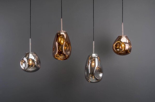 MUZZA STROPNÁ LAMPA BLOWN GLASS CHROME S