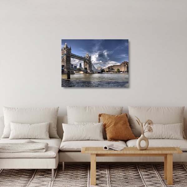 Sklenený obraz - Tower Bridge v Londýne (70x50 cm)