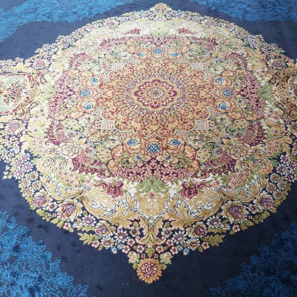 DY Hodvábny exkluzívny koberec Qum Silk 01 - modrá Rozmer: 160x230 cm