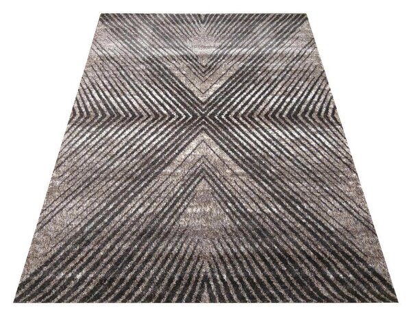 DY Hnedý koberec s geometrickým vzorom Panamero 14 Rozmer: 60x100 cm