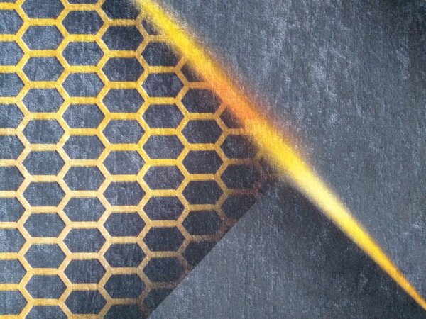 DY Čierno-zlatý koberec s geometrickým vzorom Black 05 Rozmer: 160x220 cm