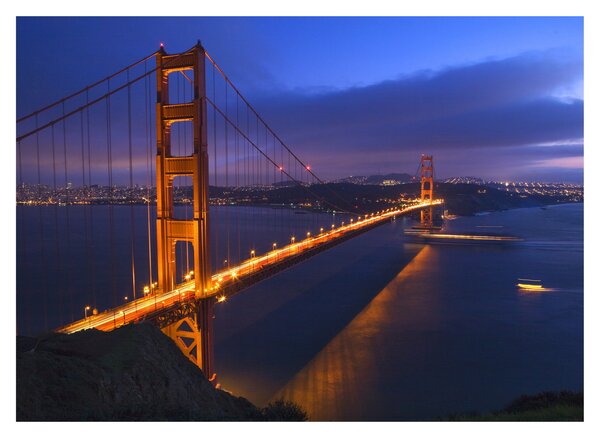 Sklenený obraz - Golden Gate Bridge (70x50 cm)