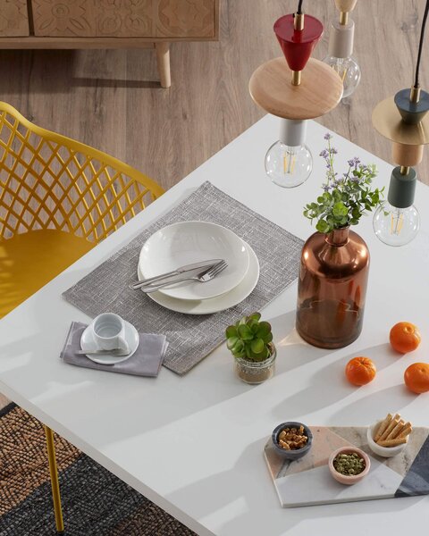 MUZZA JEDÁLENSKÝ STÔL ARYA TABLE 160 X 100 cm BIELY, PRÍRODNÝ