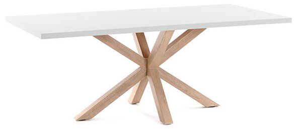 MUZZA JEDÁLENSKÝ STÔL ARYA TABLE 160 X 100 cm BIELY, PRÍRODNÝ