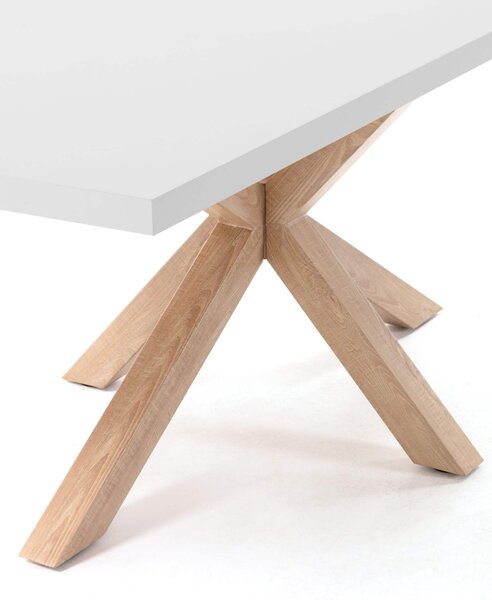 MUZZA JEDÁLENSKÝ STÔL ARYA TABLE 160 X 100 cm BIELY, PRÍRODNÝ