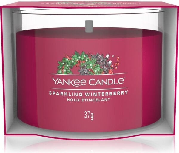 Yankee Candle Sparkling Winterberry votívna sviečka 37 g