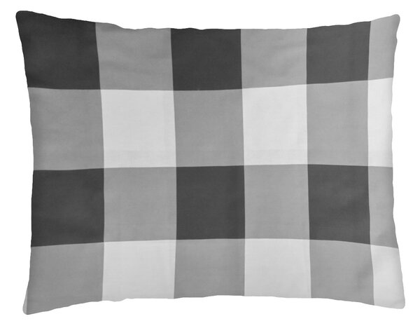 XPOSE® Bavlnená obliečka na vankúš KÁRO - sivá 70x90 cm