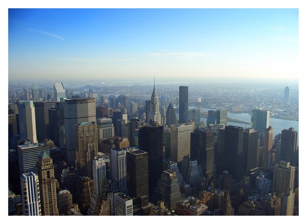 Sklenený obraz - Manhatten vo dne (70x50 cm)