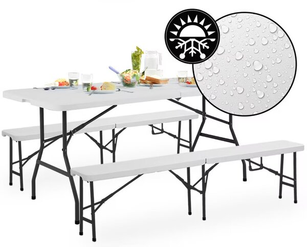 Pivný set 183 cm - biely