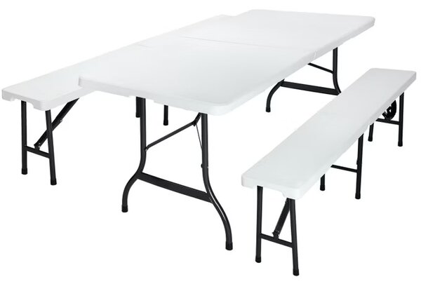 Pivný set 183 cm - biely