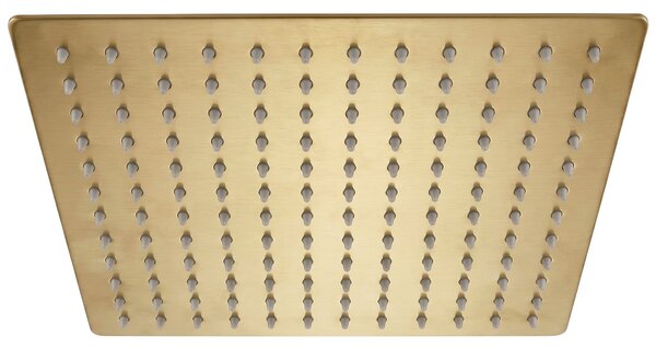 Štvorcová hlavová sprcha REA JS-P015BG 30cm Brush Gold