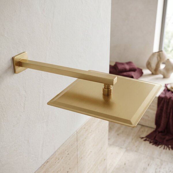 Štvorcová hlavová sprcha REA JS-P015BG 30cm Brush Gold