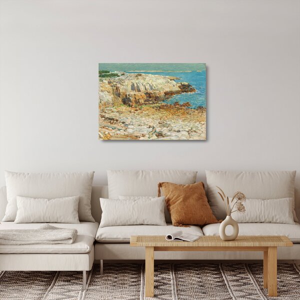 Sklenený obraz - Childe Hassam, A North East Headland, reprodukcia (70x50 cm)