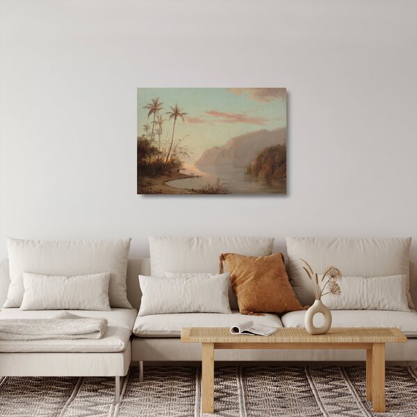 Sklenený obraz - Camille Pissarro, A creek in st. Thomas (Virgin Islands), reprodukcia (70x50 cm)
