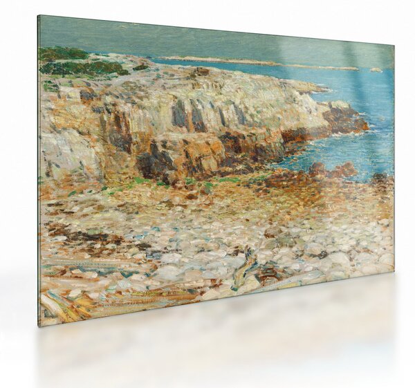 Sklenený obraz - Childe Hassam, A North East Headland, reprodukcia (70x50 cm)