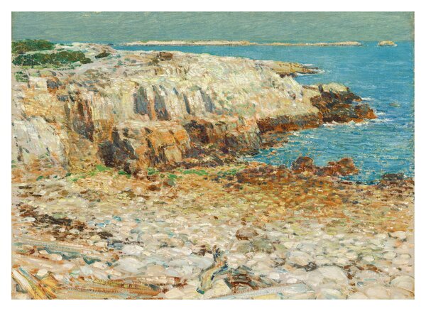 Sklenený obraz - Childe Hassam, A North East Headland, reprodukcia (70x50 cm)