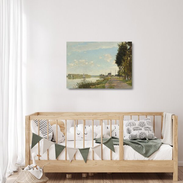 Sklenený obraz - Claude Monet, Argenteuil, reprodukcia (70x50 cm)