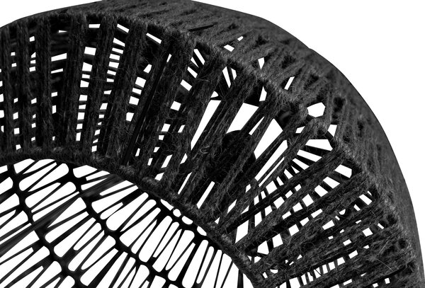 MUZZA STROPNÁ LAMPA KACE JUTA Ø 45 CM ČIERNA