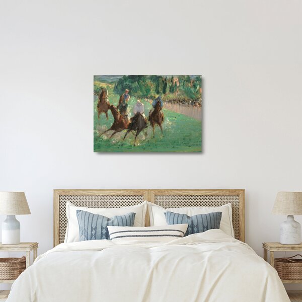 Sklenený obraz - Edouard Manet, At the Races, reprodukcia (70x50 cm)