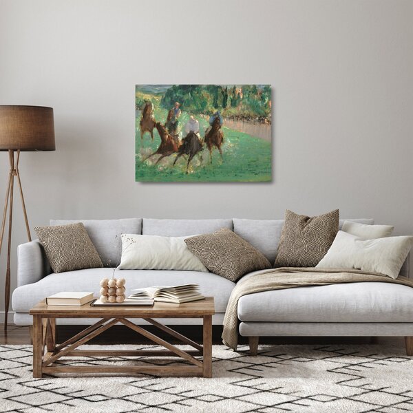 Sklenený obraz - Edouard Manet, At the Races, reprodukcia (70x50 cm)