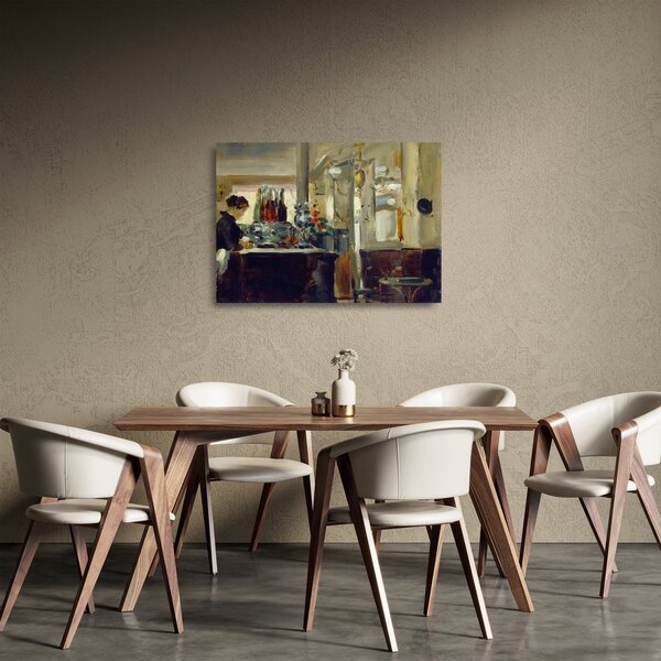 Sklenený obraz - Style of Edouard Manet, Bon Bock Cafe, reprodukcia (70x50 cm)