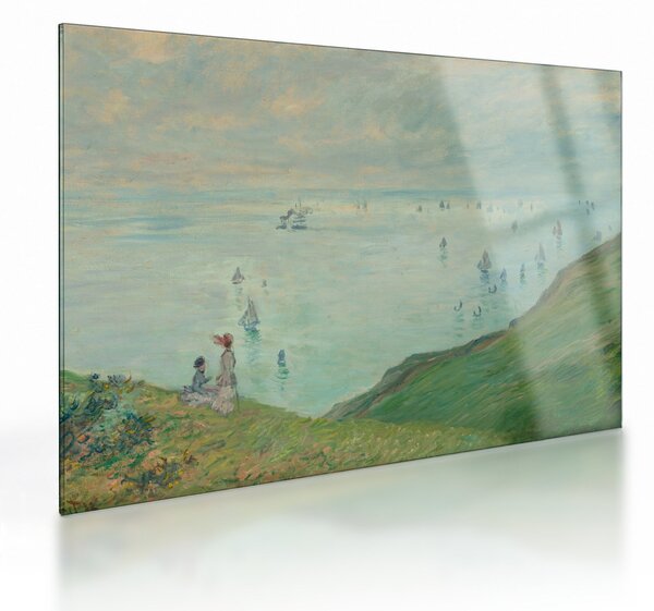 Sklenený obraz - Henri Fantin-Latour, Cliffs at Pourville, reprodukcia (70x50 cm)