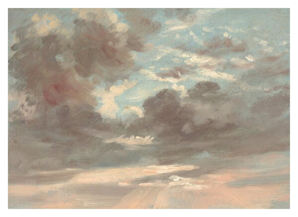 Sklenený obraz - John Constable, Cloud Study Stormy Sunset, reprodukcia (70x50 cm)