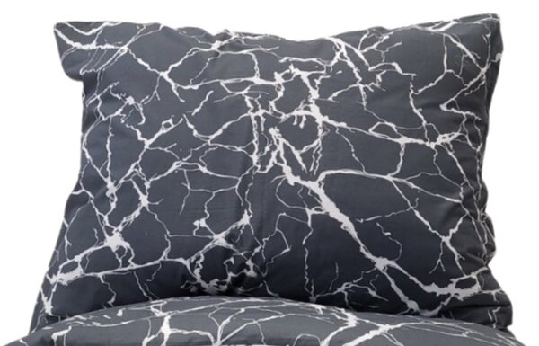 Obliečky bavlnené Mramor deluxe TiaHome - 1x Vankúš 90x70cm, 1x Paplón 140x200cm