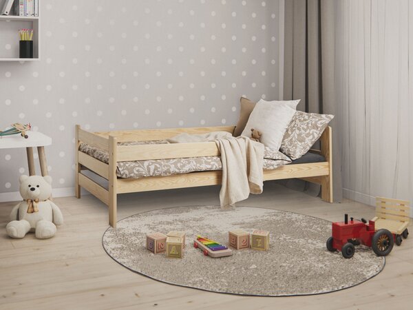 Detská drevená posteľ so zábranou 160x80 Kubius - borovica