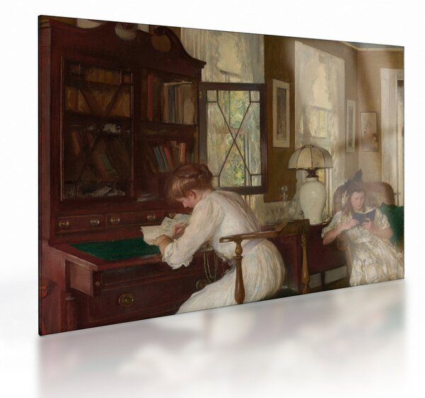 Sklenený obraz - Edmund Tarbell, Josephine and Mercie, reprodukcia (70x50 cm)