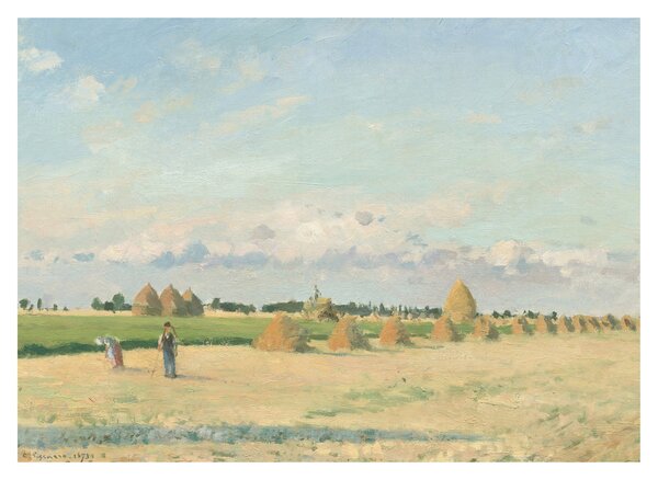 Sklenený obraz - Camille Pissarro, Landscape, Ile de France, reprodukcia (70x50 cm)