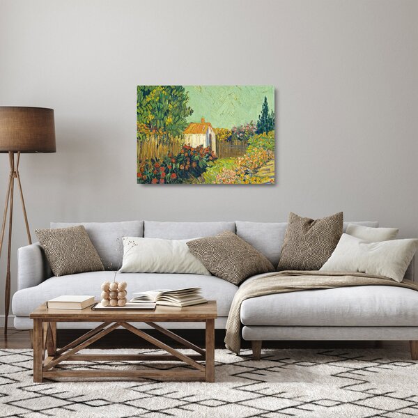 Sklenený obraz - Imitator of Vincent van Gogh, Landscape, reprodukcia (70x50 cm)