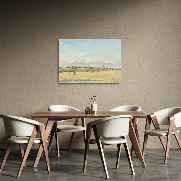 Sklenený obraz - Camille Pissarro, Landscape, Ile de France, reprodukcia (70x50 cm)