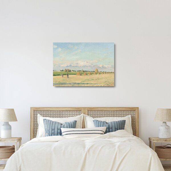 Sklenený obraz - Camille Pissarro, Landscape, Ile de France, reprodukcia (70x50 cm)