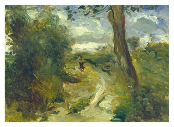 Sklenený obraz - Auguste Renoir, Landscape between Storms, reprodukcia (70x50 cm)
