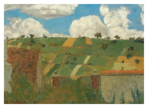 Sklenený obraz - Edouard Vuillard, Landscape of the Ile de France, reprodukcia (70x50 cm)