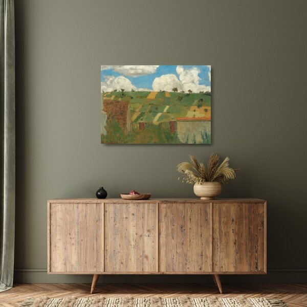 Sklenený obraz - Edouard Vuillard, Landscape of the Ile de France, reprodukcia (70x50 cm)