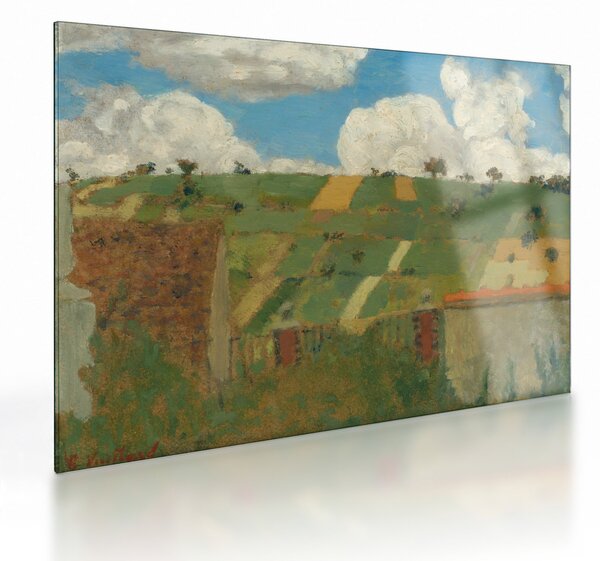 Sklenený obraz - Edouard Vuillard, Landscape of the Ile de France, reprodukcia (70x50 cm)