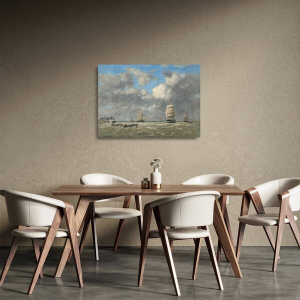 Sklenený obraz - Eugène Boudin, Le Havre, reprodukcia (70x50 cm)