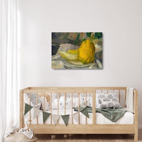 Sklenený obraz - French 19th Century, Melon and Lemon, reprodukcia (70x50 cm)