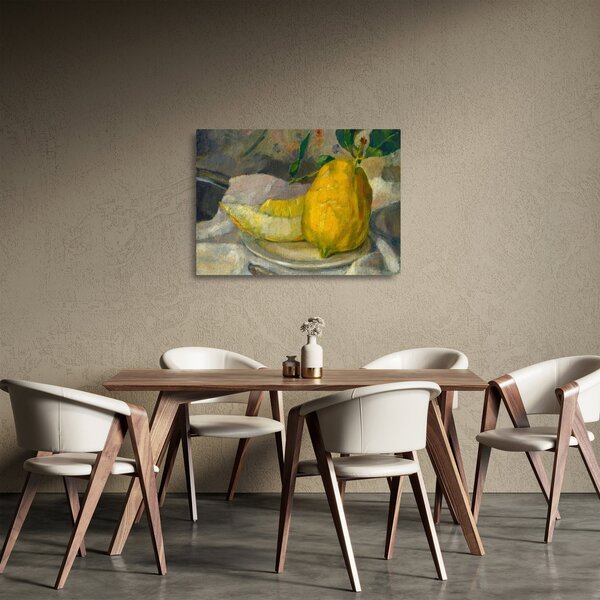 Sklenený obraz - French 19th Century, Melon and Lemon, reprodukcia (70x50 cm)