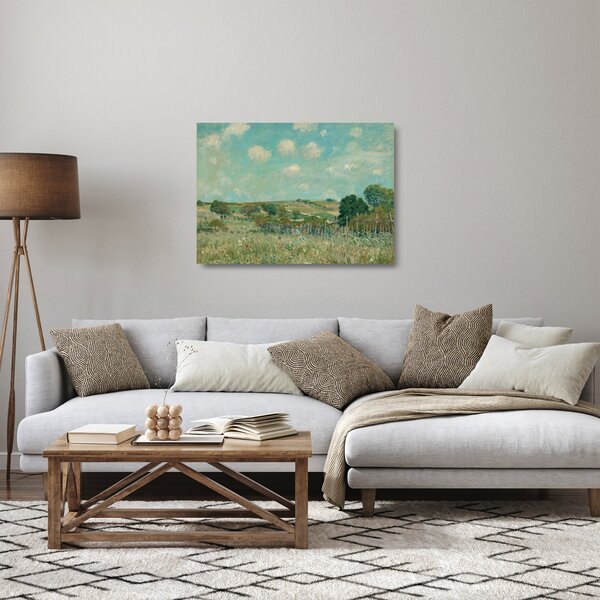 Sklenený obraz - Alfred Sisley, Meadow, reprodukcia (70x50 cm)