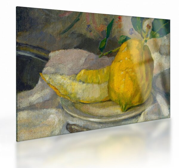 Sklenený obraz - French 19th Century, Melon and Lemon, reprodukcia (70x50 cm)