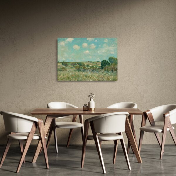 Sklenený obraz - Alfred Sisley, Meadow, reprodukcia (70x50 cm)