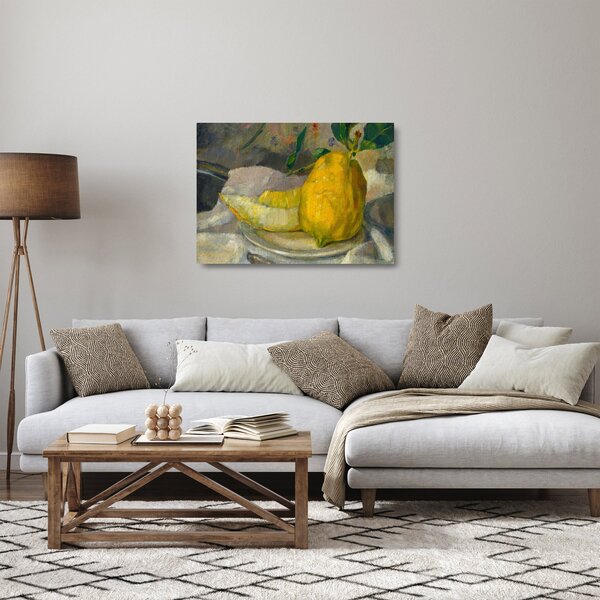Sklenený obraz - French 19th Century, Melon and Lemon, reprodukcia (70x50 cm)