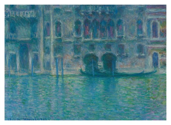 Sklenený obraz - Claude Monet, Palazzo da Mula, Venice, reprodukcia (70x50 cm)
