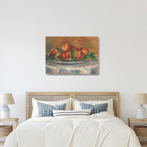 Sklenený obraz - Auguste Renoir, Peaches on a Plate, reprodukcia (70x50 cm)