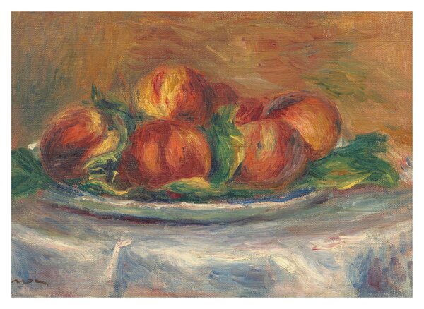 Sklenený obraz - Auguste Renoir, Peaches on a Plate, reprodukcia (70x50 cm)